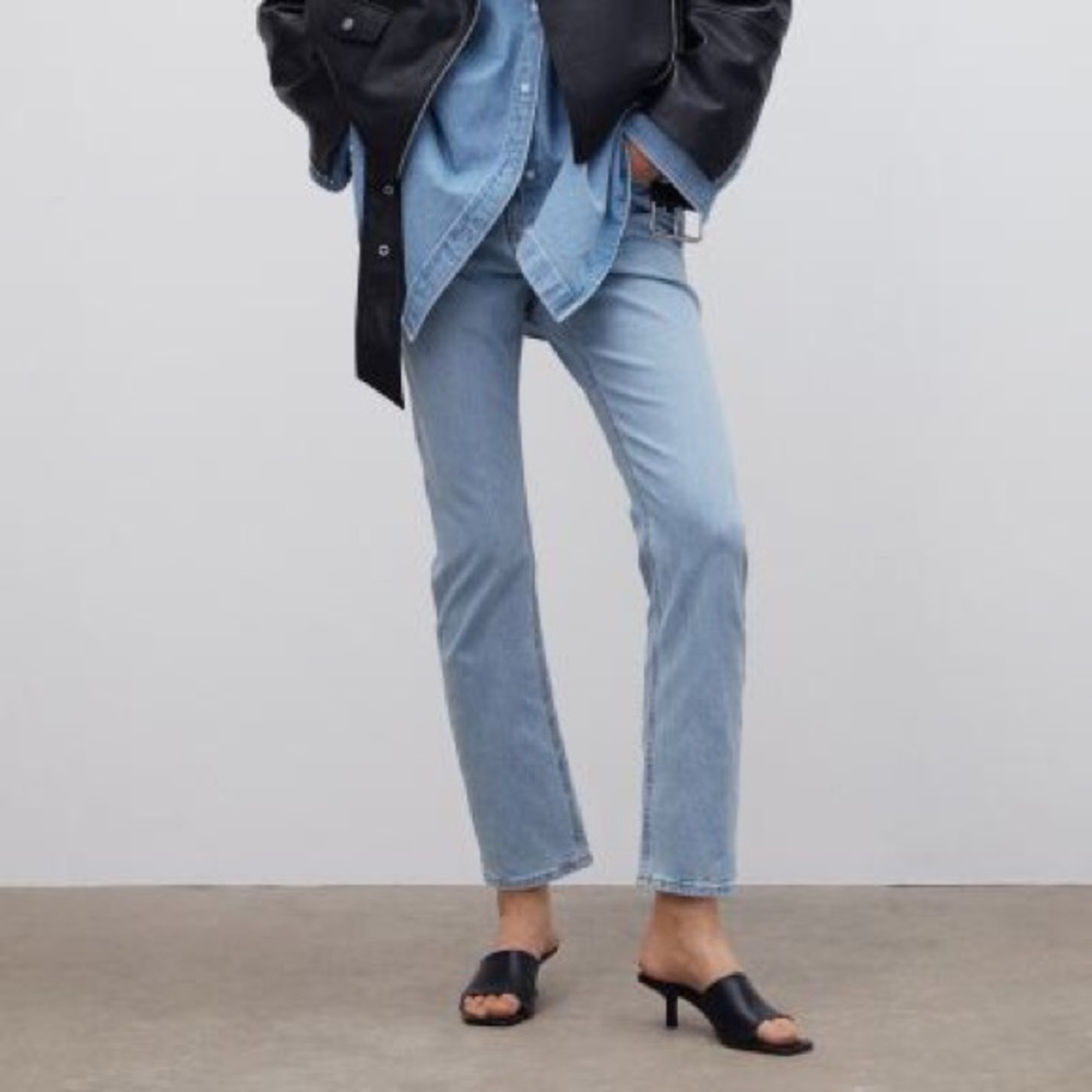 Light blue H&M high waisted jeans